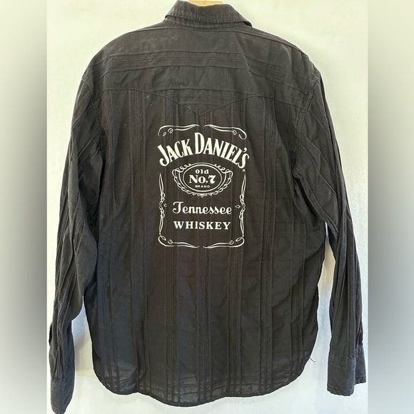 Jack Daniels Old No 7 Pearl Snap Cowboy Western Yellowstone Shirt 2XL - Picture 6 of 6